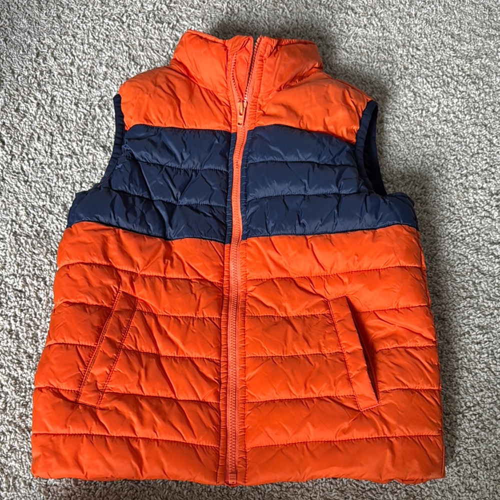 Janie and Jack Bright Orange Puffer Vest
